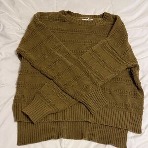 Cupcakes & Cashmere Ribbed Knit Sweater in Olive